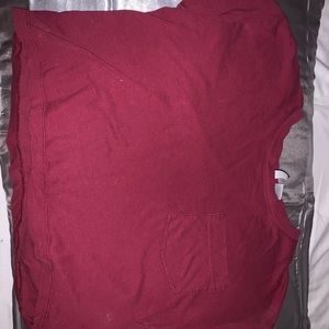 H&M RED/WINE CROP TOP